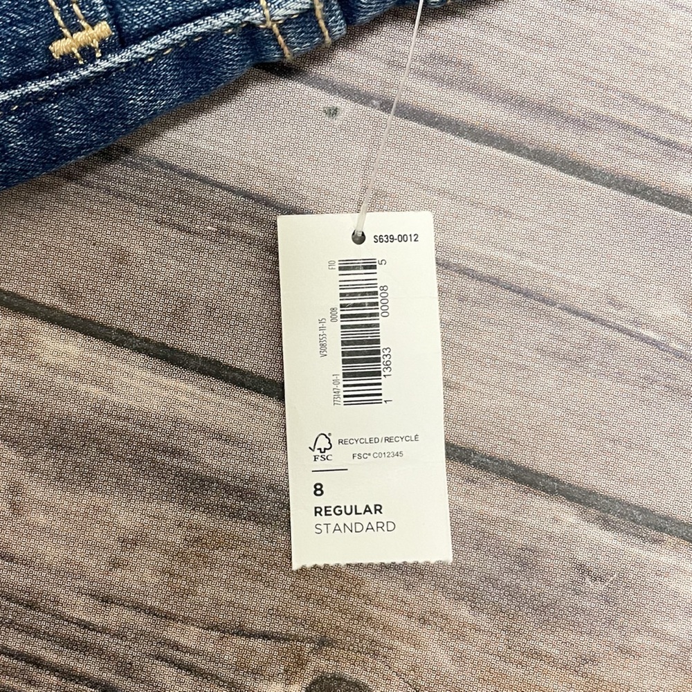 Old Navy Medium Wash Girls Denim Bermuda Shorts NWT 8 Regular Adjustable Waist - Picture 7 of 9